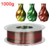 Premium Tricolor Silk PLA Filament 1.75mm | Color-Shifting Finish