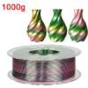 Premium Tricolor Silk PLA Filament 1.75mm | Color-Shifting Finish