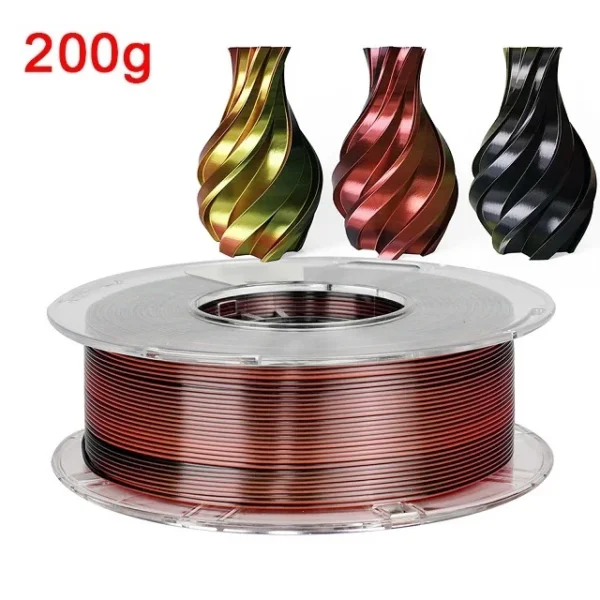 Sf83bb1c6199c4fe68cd605d7d7e4825ey.webp Premium 100-200G Tricolor Silk PLA Filament 1.75mm | Tri-Color Pearlescent