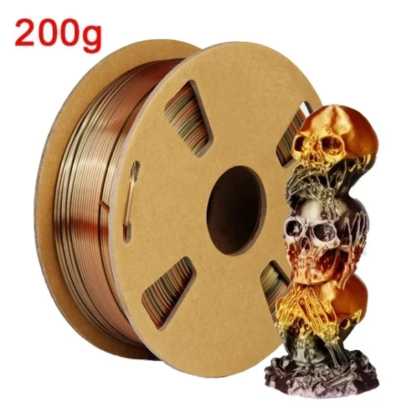 Sffaf20cf2d684a20bfeb5b5f1ab4fdd2X.webp Premium 100-200G Tricolor Silk PLA Filament 1.75mm | Tri-Color Pearlescent