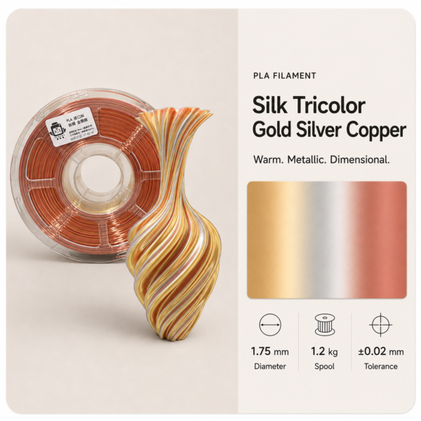 Premium PLA 3D Filament 1.75mm - Dual-Color Finish (1KG)