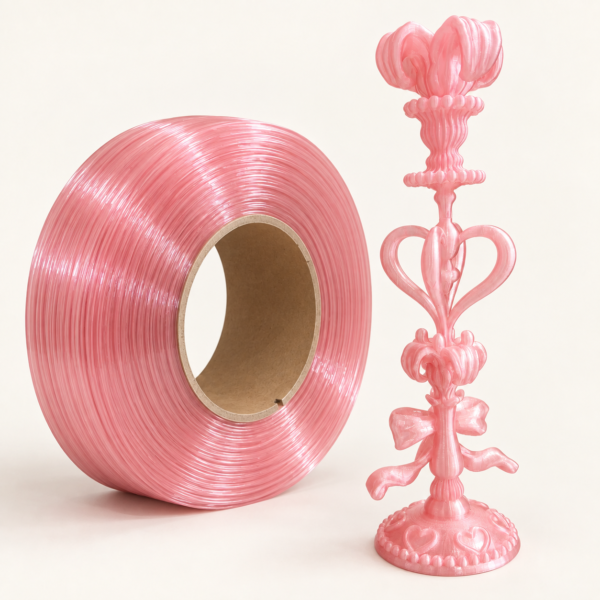 soft pink filament roll and ornate stand